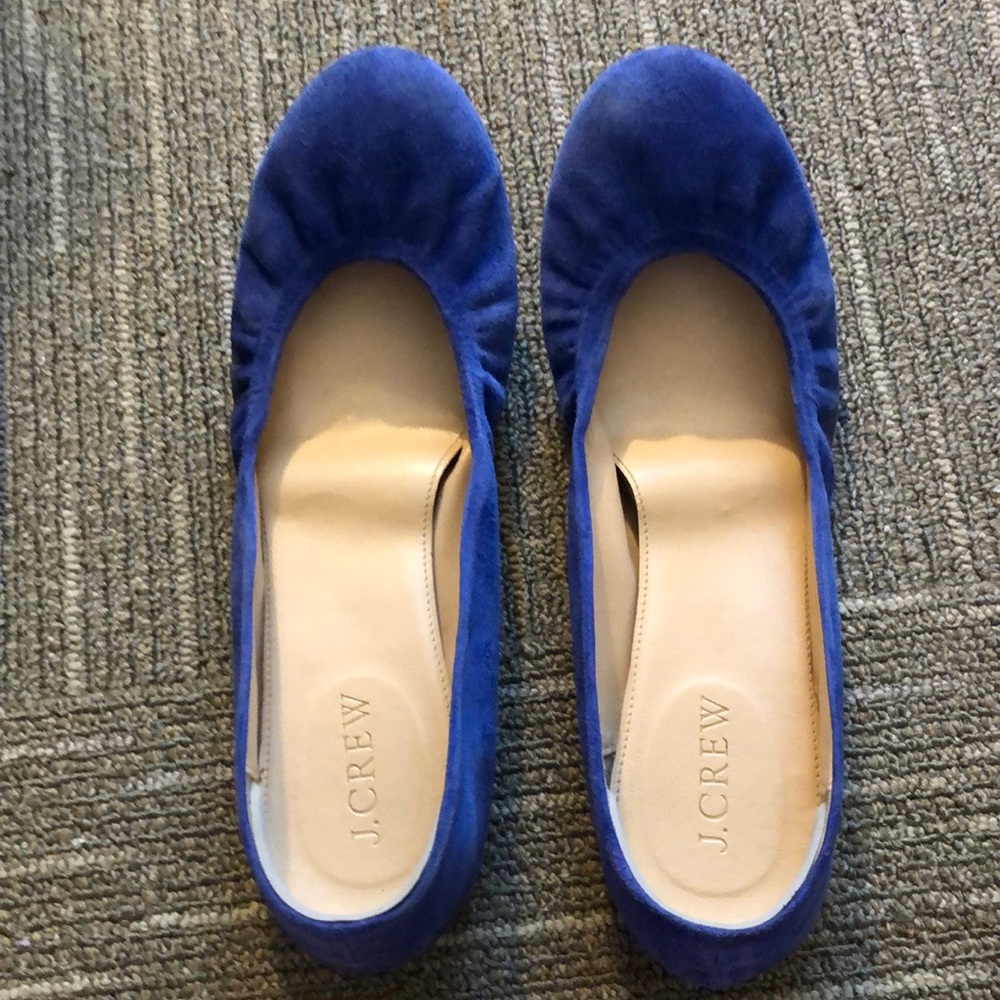J Crew suede ballet flats